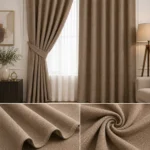 Velora Premium Textured Blackout Curtain Fabric