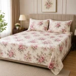 Elegant Floral King Size Bedsheet
